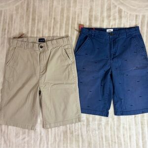 Lot of 2 Boy’s Sz. 18 Beige and Blue Shorts